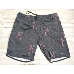 Lost Board Shorts Swim Trunks Size 36 men's Peace Sign Fingers Skater Beach Surf
